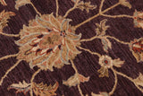 handmade Traditional Kafkaz Chobi Ziegler Purple Beige Hand Knotted RECTANGLE 100% WOOL area rug 9 x 12