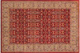Boho Chic Ziegler Jane Red Green Hand-Knotted Wool Rug - 9'0'' x 12'0''