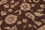 handmade Traditional Kafkaz Chobi Ziegler Brown Lt. Gray Hand Knotted RECTANGLE 100% WOOL area rug 9 x 12