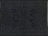 Over Dyed Leroy Charcoal/Gray Hand-Knotted Rug  8'9 x 11'6