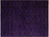 Over Dyed Franches Purple/Red Hand-Knotted Rug  - 4'10 x 6'4