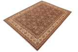 handmade Traditional Kafkaz Chobi Ziegler Brown Beige Hand Knotted RECTANGLE 100% WOOL area rug 9 x 12