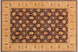 handmade Transitional Kafkaz Chobi Ziegler Aubergine Beige Hand Knotted RECTANGLE 100% WOOL area rug 9 x 12