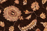 handmade Traditional Kafkaz Chobi Ziegler Brown Tan Hand Knotted RECTANGLE 100% WOOL area rug 9 x 12