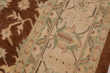 handmade Traditional Kafkaz Chobi Ziegler Brown Beige Hand Knotted RECTANGLE 100% WOOL area rug 9 x 12