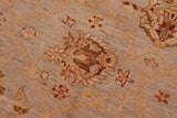handmade Transitional Kafkaz Chobi Ziegler Bluish Gray Tan Hand Knotted RECTANGLE 100% WOOL area rug 9 x 11