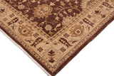 handmade Traditional Kafkaz Chobi Ziegler Brown Beige Hand Knotted RECTANGLE 100% WOOL area rug 9 x 12