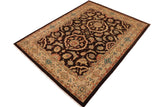 handmade Traditional Kafkaz Chobi Ziegler Brown Tan Hand Knotted RECTANGLE 100% WOOL area rug 9 x 12