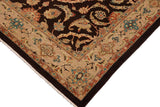 handmade Traditional Kafkaz Chobi Ziegler Brown Tan Hand Knotted RECTANGLE 100% WOOL area rug 9 x 12