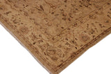 handmade Traditional Kafkaz Chobi Ziegler Taupe Beige Hand Knotted RECTANGLE 100% WOOL area rug 9 x 12