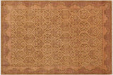 Oriental Ziegler Ida Green Tan Hand-Knotted Wool Rug - 8'5'' x 12'8''