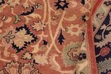 handmade Traditional Kafkaz Chobi Ziegler Peach Blue Hand Knotted RECTANGLE 100% WOOL area rug 9 x 12