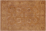 Oriental Ziegler Holly Brown Tan Hand-Knotted Wool Rug - 8'7'' x 11'7''