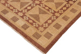 handmade Transitional Kafkaz Chobi Ziegler Beige Tan Hand Knotted RECTANGLE 100% WOOL area rug 9 x 12