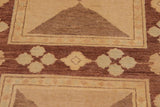 handmade Transitional Kafkaz Chobi Ziegler Beige Tan Hand Knotted RECTANGLE 100% WOOL area rug 9 x 12