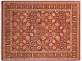 handmade Traditional Tabriz Aubergine Aubergine Hand Knotted RECTANGLE 100% WOOL area rug 8x10