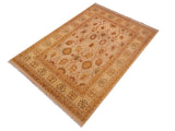 handmade Traditional  Lt. Tan Gold Hand Knotted RECTANGLE 100% WOOL area rug 8x10
