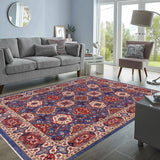 handmade Transitional Kafkaz Chobi Ziegler Blue Ivory Hand Knotted RECTANGLE 100% WOOL area rug 8 x 10