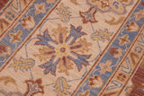 handmade Transitional Kafkaz Chobi Ziegler Brown Beige Hand Knotted RECTANGLE 100% WOOL area rug 9 x 12