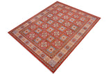 handmade Transitional Kafkaz Chobi Ziegler Rust Beige Hand Knotted RECTANGLE 100% WOOL area rug 9 x 12