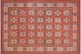 Shabby Chic Ziegler Shad Rust Beige Hand-Knotted Wool Rug - 9'0'' x 11'10''