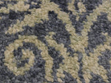 handmade Modern Kafkaz Lt. Blue Lt. Blue Hand Knotted RUNNER 100% WOOL area rug 2x8 