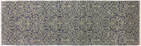 handmade Modern Kafkaz Lt. Blue Lt. Blue Hand Knotted RUNNER 100% WOOL area rug 2x8 