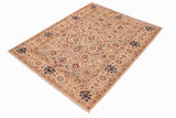 handmade Transitional Kafkaz Chobi Ziegler Tan Blue Hand Knotted RECTANGLE 100% WOOL area rug 7 x 10