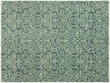 Contemporary Cyrena Blue/ Green Wool&Silk Rug - 3'11'' x 6'0''