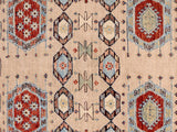 handmade Geometric Khorgeen Tan Rust Hand Knotted RECTANGLE 100% WOOL area rug 4x6