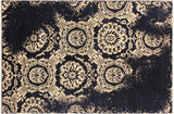 Ziegler Abstract Keneth Blue Ivory Hand-Knotted Wool & Silk Rug - 4'0'' x 6'0''