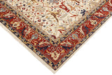 handmade Traditional Kafkaz Chobi Ziegler Ivory Rust Hand Knotted RECTANGLE 100% WOOL area rug 12 x 15