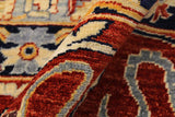 handmade Traditional Kafkaz Chobi Ziegler Ivory Rust Hand Knotted RECTANGLE 100% WOOL area rug 12 x 15