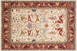 Shabby Chic Ziegler Adeline Ivory Rust Hand-Knotted Wool Rug - 11'10'' x 14'8''