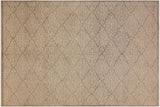 Boho Chic Ziegler Agueda Gray Ivory Hand-Knotted Wool Rug - 7'9'' x 9'9''