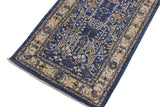 handmade Traditional Kafkaz Lt. Blue Ivory Hand Knotted RUNNER 100% WOOL area rug 3x9 