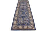 handmade Traditional Kafkaz Blue Ivory Hand Knotted RUNNER 100% WOOL area rug 3 x 9