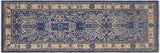 Classic Ziegler Ai Blue Ivory Hand-Knotted Wool Runner  - 3'0'' x 8'7''
