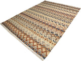 handmade Modern Moroccan Hi Tan Blue Hand Knotted RECTANGLE 100% WOOL area rug 8x10