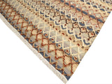 handmade Modern Moroccan Hi Tan Blue Hand Knotted RECTANGLE 100% WOOL area rug 8x10