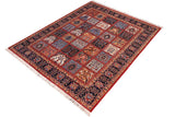 handmade Transitional Kafkaz Chobi Ziegler Red Blue Hand Knotted RECTANGLE 100% WOOL area rug 8 x 9