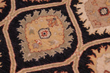 handmade Transitional Kafkaz Chobi Ziegler Black Ivory Hand Knotted RECTANGLE 100% WOOL area rug 9 x 12