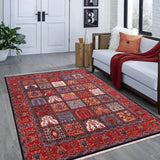 handmade Transitional Kafkaz Chobi Ziegler Blue Rust Hand Knotted RECTANGLE 100% WOOL area rug 8 x 10