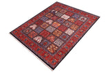 handmade Transitional Kafkaz Chobi Ziegler Blue Rust Hand Knotted RECTANGLE 100% WOOL area rug 8 x 10