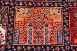 handmade Transitional Kafkaz Chobi Ziegler Blue Rust Hand Knotted RECTANGLE 100% WOOL area rug 8 x 10