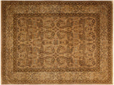 handmade Traditional Design Tan Lt. Blue Hand Knotted RECTANGLE 100% WOOL area rug 8x10