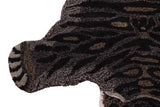 handmade Contemporary Tiger Black Gray Hand Tufted  100% WOOL area rug 3' x 5'