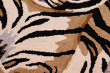 handmade Contemporary Leopard Black Tan Hand Tufted  100% WOOL area rug 2' x 3'