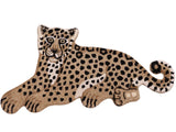 handmade Contemporary Leopard Tan Black Hand Tufted  100% WOOL area rug 2' x 3'