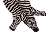 handmade Contemporary Zebra Ivory Black Hand Tufted  100% WOOL area rug 3' x 5'